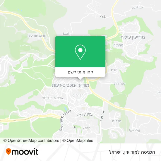 מפת הכניסה למודיעין