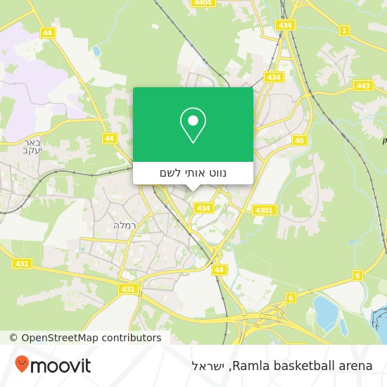 מפת Ramla basketball arena