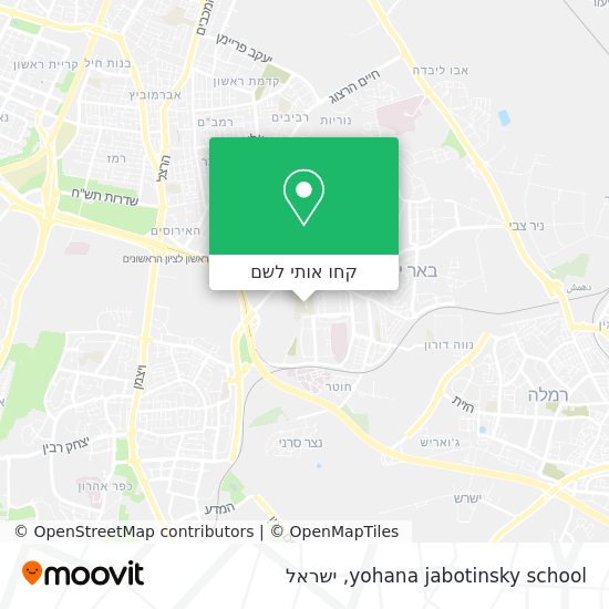 מפת yohana jabotinsky school