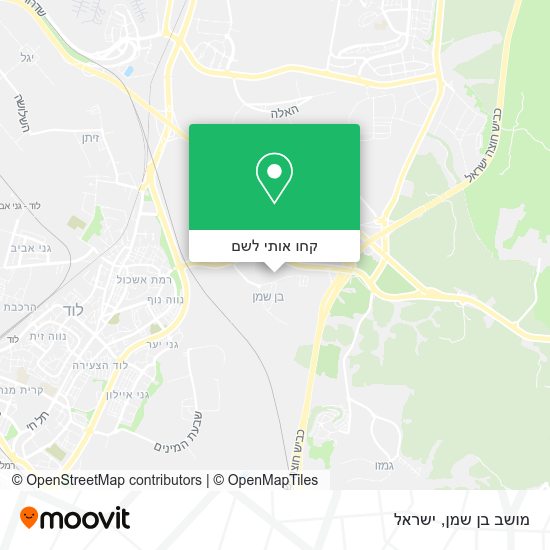 מפת מושב בן שמן