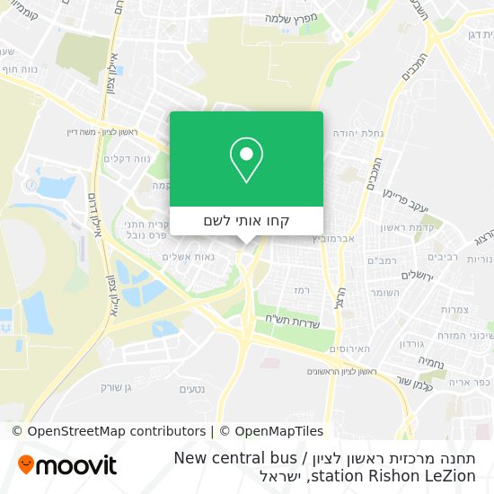 מפת תחנה מרכזית ראשון לציון / New central bus station Rishon LeZion