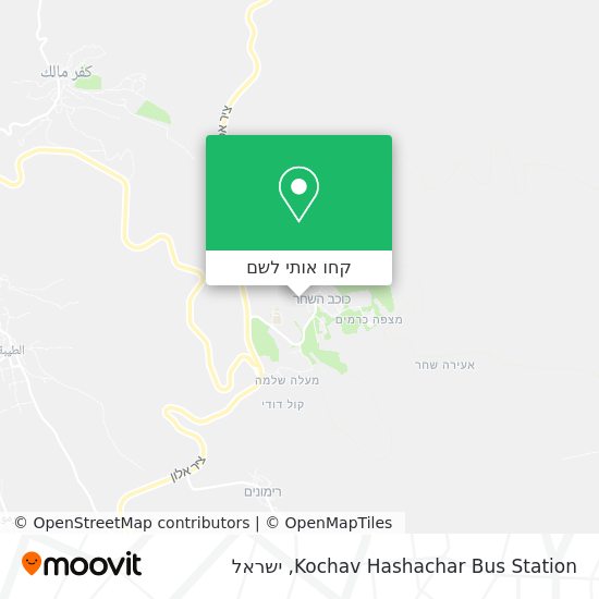 מפת Kochav Hashachar Bus Station