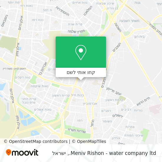 מפת Meniv Rishon - water company ltd.