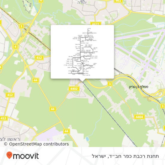 מפת תחנת רכבת כפר חב״ד
