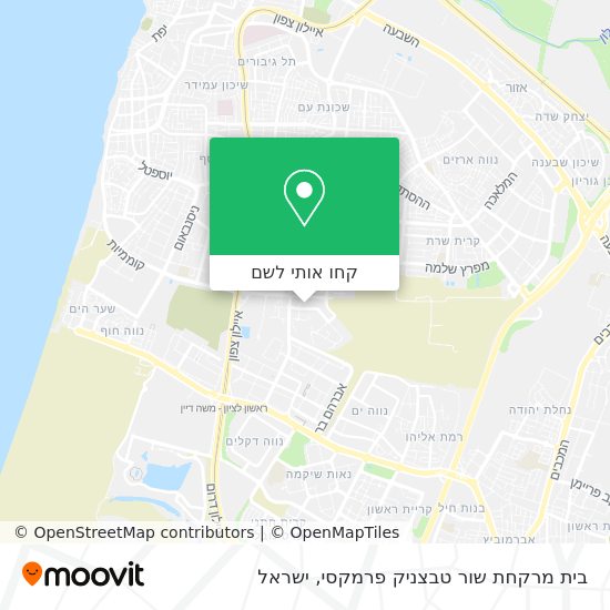 מפת בית מרקחת שור טבצניק פרמקסי