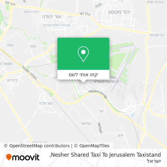 מפת Nesher Shared Taxi To Jerusalem Taxistand