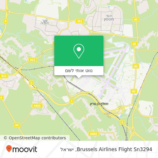 מפת Brussels Airlines Flight Sn3294
