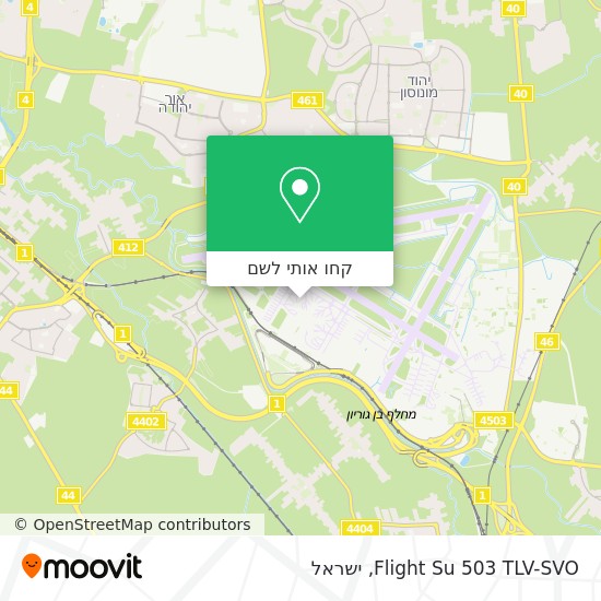 מפת Flight Su 503 TLV-SVO