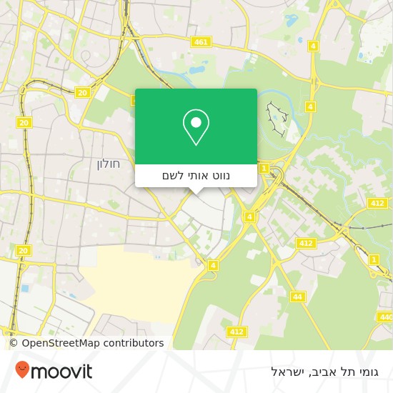 מפת גומי תל אביב