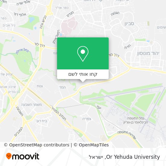 מפת Or Yehuda University
