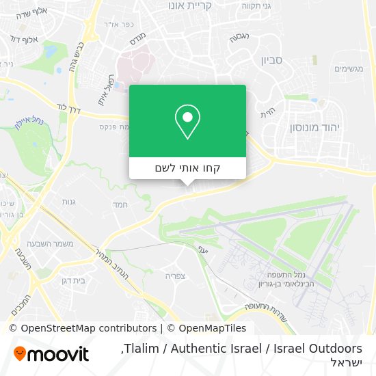 מפת Tlalim / Authentic Israel / Israel Outdoors