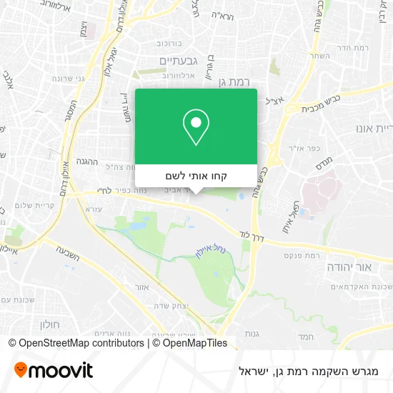 מפת מגרש השקמה רמת גן