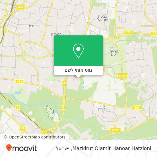 מפת Mazkirut Olamit Hanoar Hatzioni