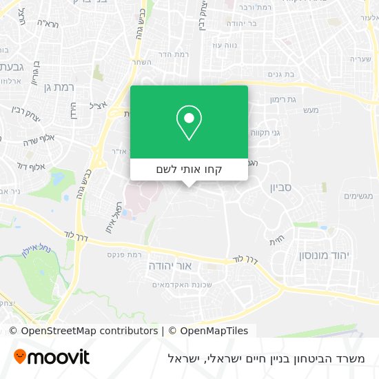 מפת משרד הביטחון בניין חיים ישראלי