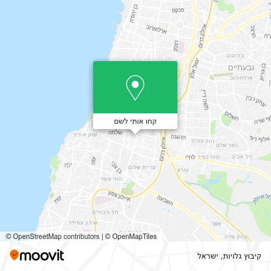 מפת קיבוץ גלויות