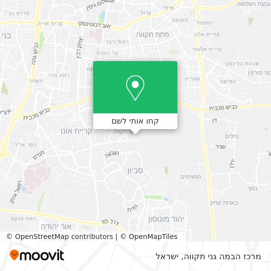 מפת מרכז הבמה גני תקווה