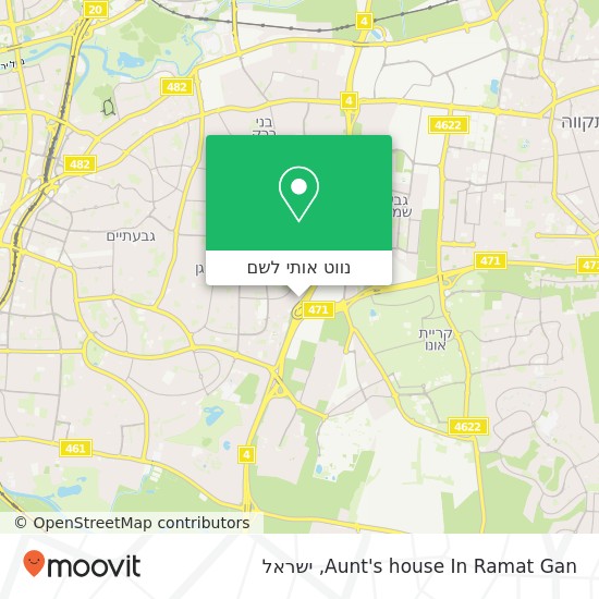 מפת Aunt's house In Ramat Gan