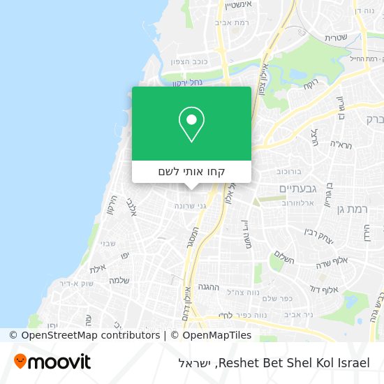 מפת Reshet Bet Shel Kol Israel