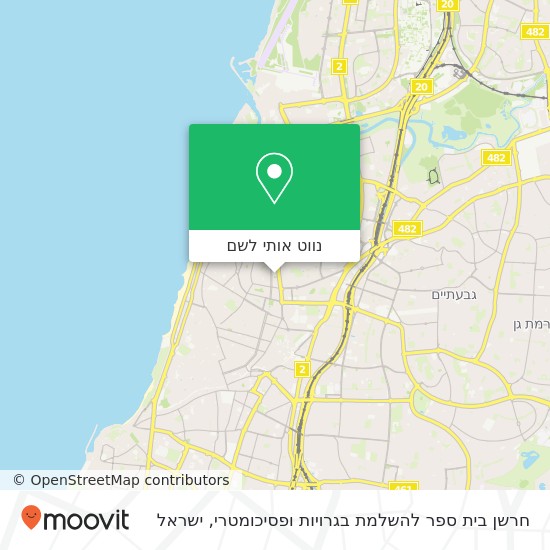 מפת חרשן בית ספר להשלמת בגרויות ופסיכומטרי