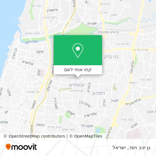 מפת גן יניב ויסר