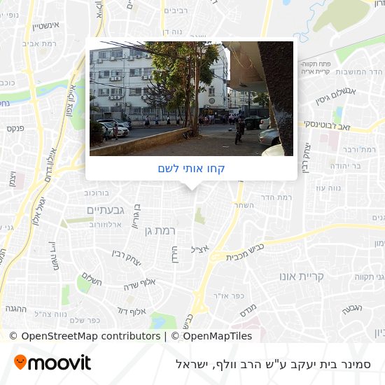 מפת סמינר בית יעקב ע"ש הרב וולף