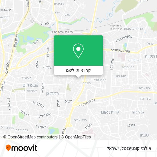 מפת אולמי קונטיננטל