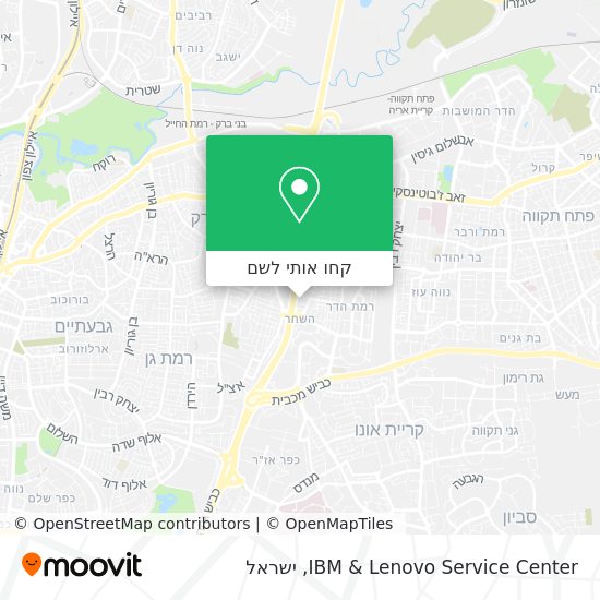מפת IBM & Lenovo Service Center