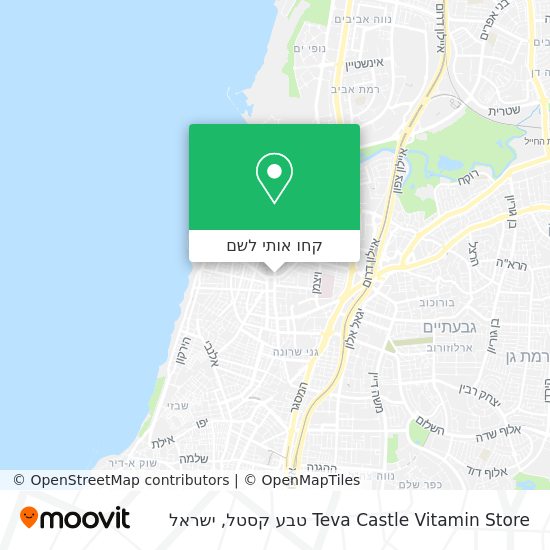 מפת Teva Castle Vitamin Store טבע קסטל