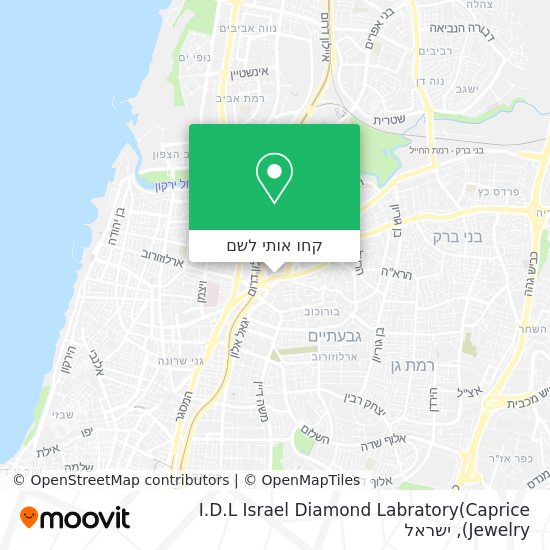מפת I.D.L Israel Diamond Labratory(Caprice Jewelry)