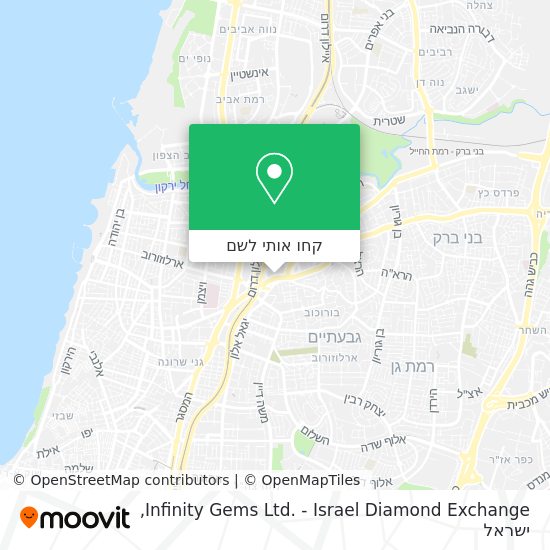 מפת Infinity Gems Ltd. - Israel Diamond Exchange