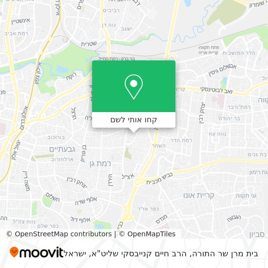 מפת בית מרן שר התורה, הרב חיים קנייבסקי שליט"א