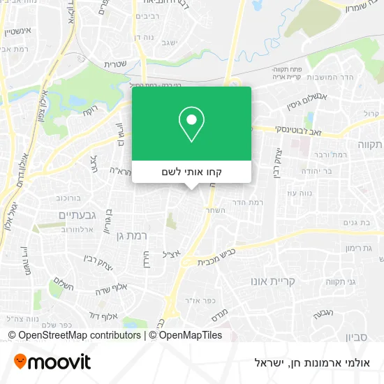 מפת אולמי ארמונות חן