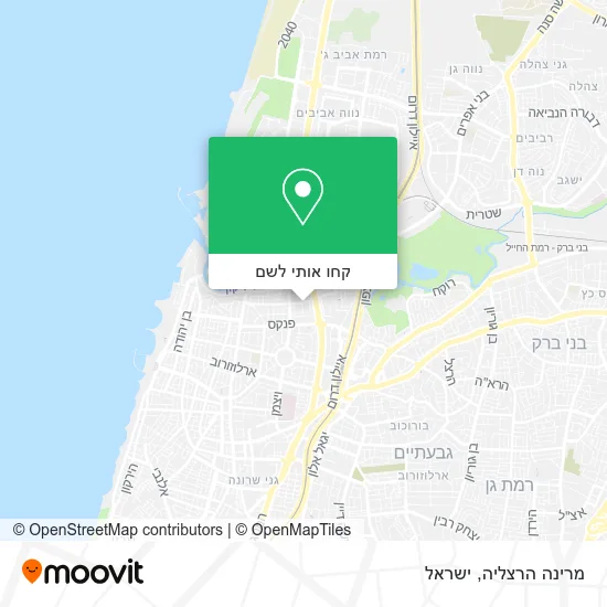 מפת מרינה הרצליה