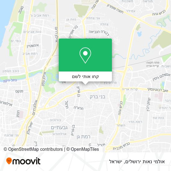 מפת אולמי נאות ירושלים