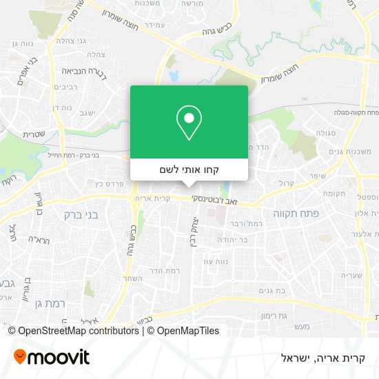 מפת קרית אריה