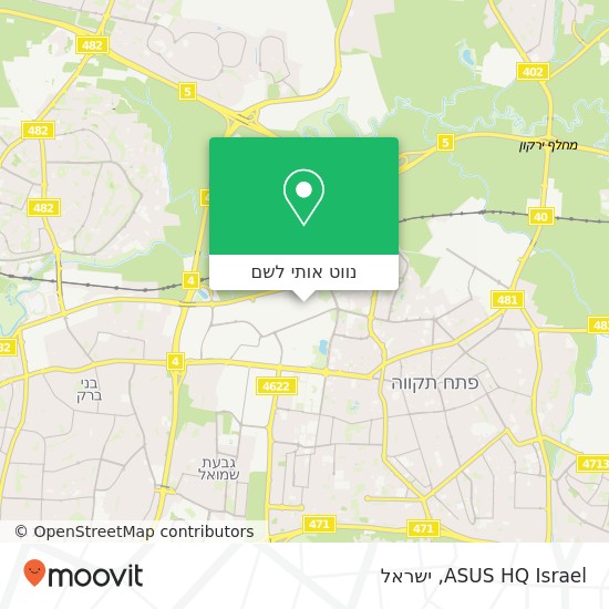 מפת ASUS HQ Israel