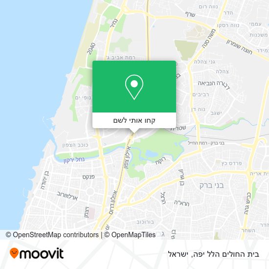 מפת בית החולים הלל יפה