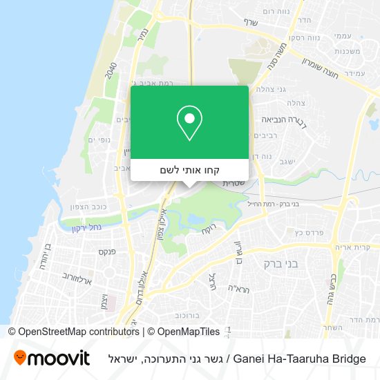 מפת Ganei Ha-Taaruha Bridge / גשר גני התערוכה