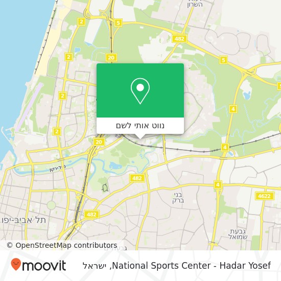 מפת National Sports Center - Hadar Yosef