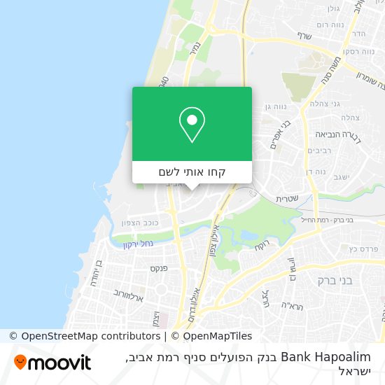 מפת Bank Hapoalim בנק הפועלים סניף רמת אביב