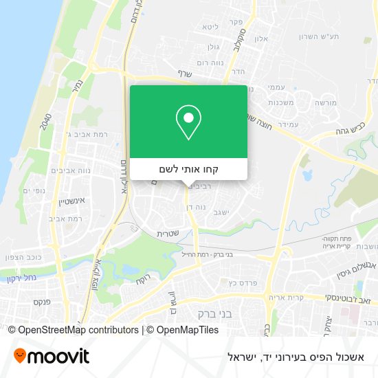 מפת אשכול הפיס בעירוני יד