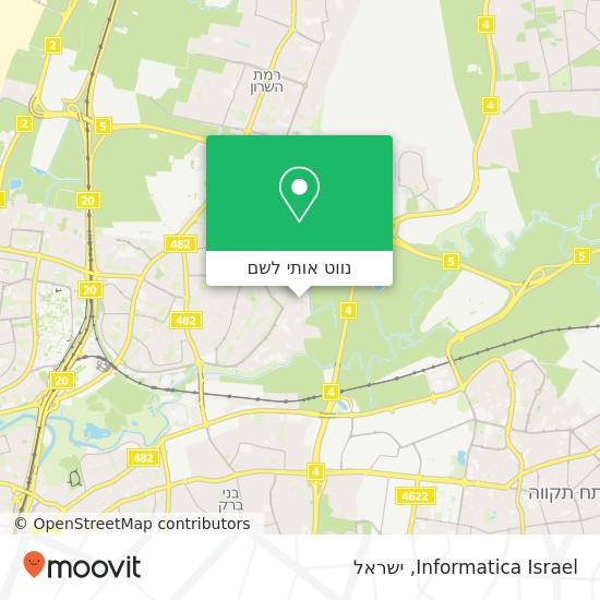 מפת Informatica Israel