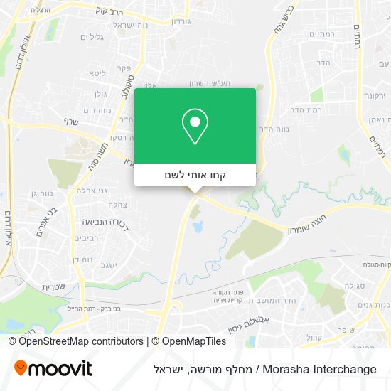 מפת Morasha Interchange / מחלף מורשה