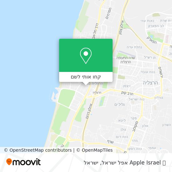 מפת Apple Israel  אפל ישראל