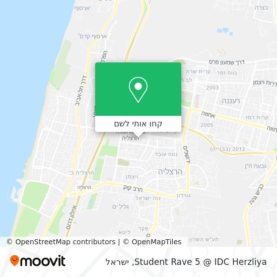 מפת Student Rave 5 @ IDC Herzliya
