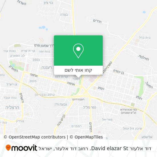 מפת דוד אלעזר
David elazar St.
רחוב דוד אלעזר