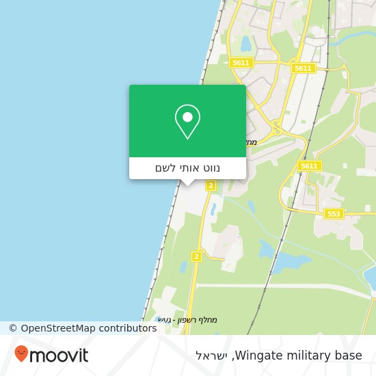 מפת Wingate military base