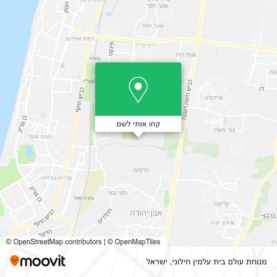 מפת מנוחת עולם בית עלמין חילוני