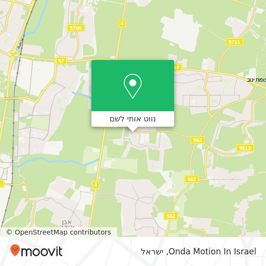 מפת Onda Motion In Israel