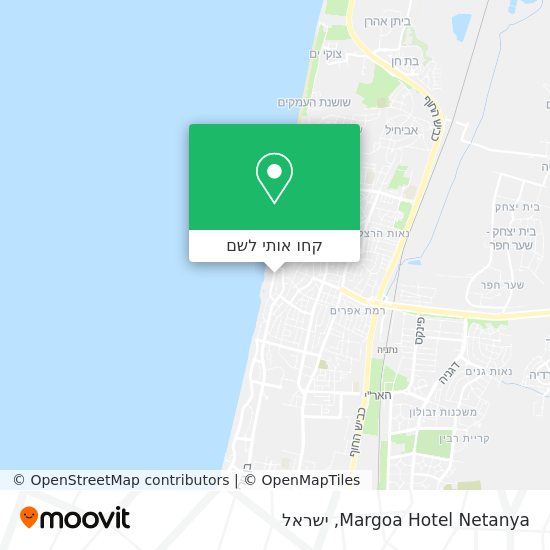 מפת Margoa Hotel Netanya
